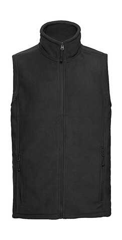 Russell Europe Men`s Gilet Outdoor Fleece, Black, 2XL bedrucken, Art.-Nr. 846001017