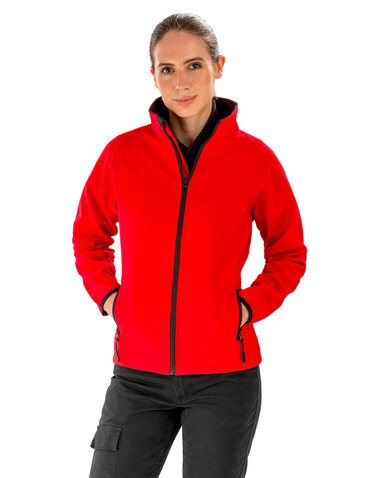 Result Ladies` Printable Softshell Jacket, Yellow/Black, XL (16) bedrucken, Art.-Nr. 848336576