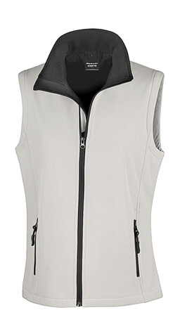 Result Women`s Printable Softshell Bodywarmer, White/Black, XL (16) bedrucken, Art.-Nr. 849330566