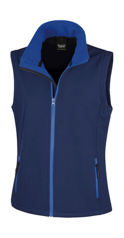 Result Women`s Printable Softshell Bodywarmer, Navy/Royal, XL (16) bedrucken, Art.-Nr. 849332376