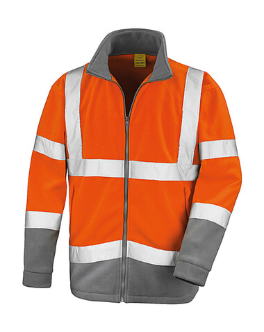 Result Safety Microfleece, Fluo Orange/Grey, 3XL bedrucken, Art.-Nr. 862334758