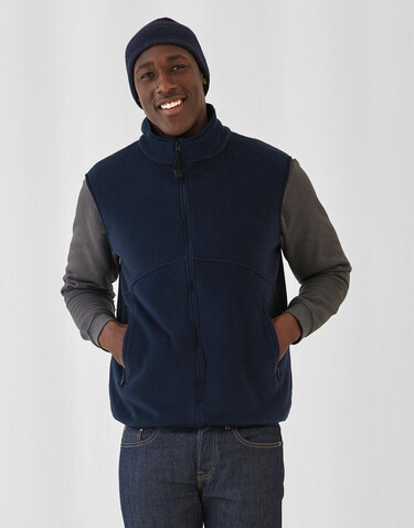 B &amp; C Traveller+ Bodywarmer Fleece, Charcoal, M bedrucken, Art.-Nr. 864421304