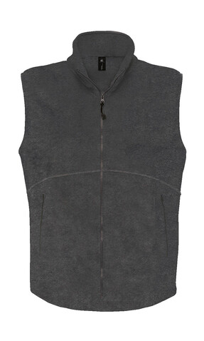 B &amp; C Traveller+ Bodywarmer Fleece, Charcoal, M bedrucken, Art.-Nr. 864421304