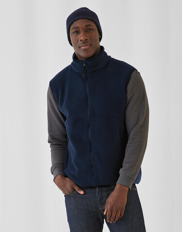 B &amp; C Traveller+ Bodywarmer Fleece, Navy, S bedrucken, Art.-Nr. 864422003