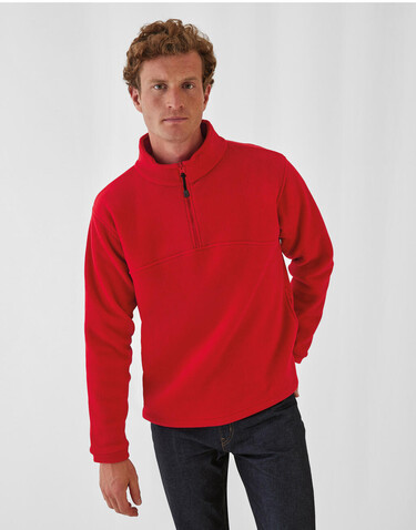 B &amp; C Highlander+ 1/4 Zip Fleece Top, Charcoal, S bedrucken, Art.-Nr. 865421303