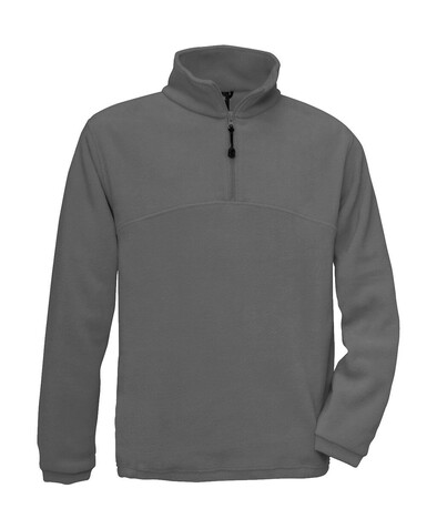 B &amp; C Highlander+ 1/4 Zip Fleece Top, Charcoal, S bedrucken, Art.-Nr. 865421303