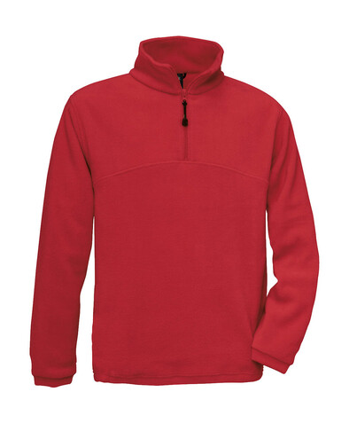 B &amp; C Highlander+ 1/4 Zip Fleece Top, Red, L bedrucken, Art.-Nr. 865424005
