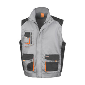 Result LITE Gilet, Grey/Black/Orange, XS bedrucken, Art.-Nr. 868331821