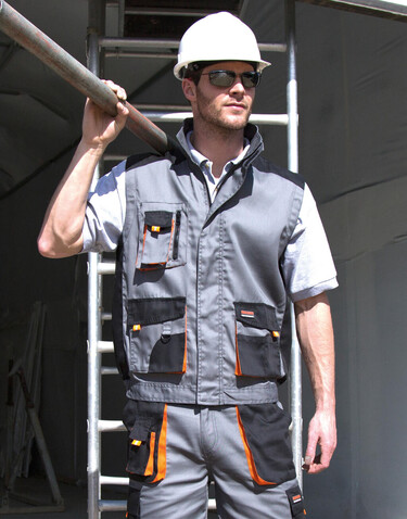 Result LITE Gilet, Grey/Black/Orange, XS bedrucken, Art.-Nr. 868331821 Result LITE Gilet, Grey/Black/Orange, XS bedrucken, Art.-Nr. 868331821