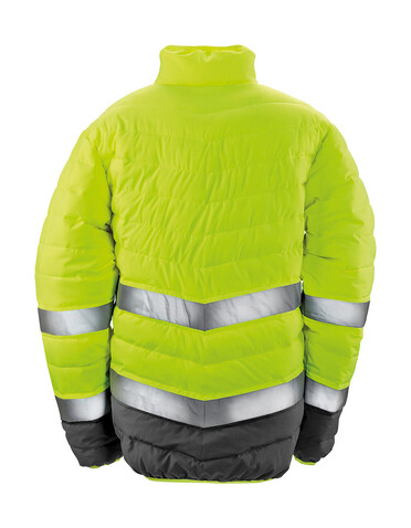 Result Soft Padded Safety Jacket, Fluo Yellow/Grey, L bedrucken, Art.-Nr. 876336755