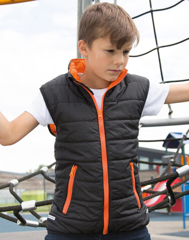 Result Junior/Youth Padded Bodywarmer, Royal/Navy, M (7-8) bedrucken, Art.-Nr. 879333664