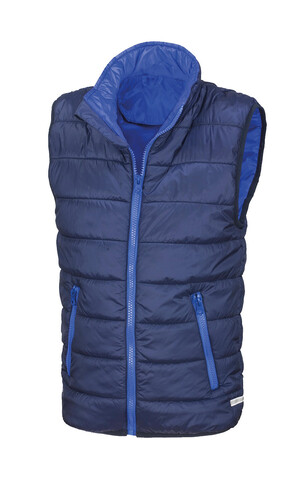 Result Junior/Youth Padded Bodywarmer, Royal/Navy, XL (11-12) bedrucken, Art.-Nr. 879333666