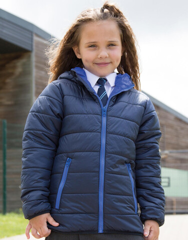 Result Junior/Youth Soft Padded Jacket, Black, L (9-10) bedrucken, Art.-Nr. 881331015