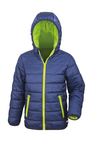 Result Junior/Youth Soft Padded Jacket, Black/Orange, 2XL (13-14) bedrucken, Art.-Nr. 881331787