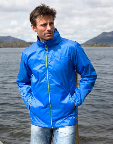 Result HDI Quest Lightweight Stowable Jacket, Navy/Lime, XL bedrucken, Art.-Nr. 889332566