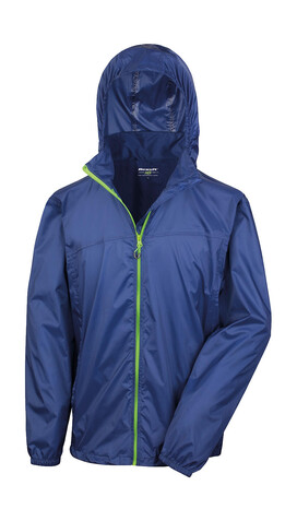 Result HDI Quest Lightweight Stowable Jacket, Navy/Lime, L bedrucken, Art.-Nr. 889332565