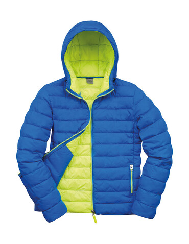 Result Snow Bird Hooded Jacket, Ocean Blue/Lime Punch, M bedrucken, Art.-Nr. 891333584
