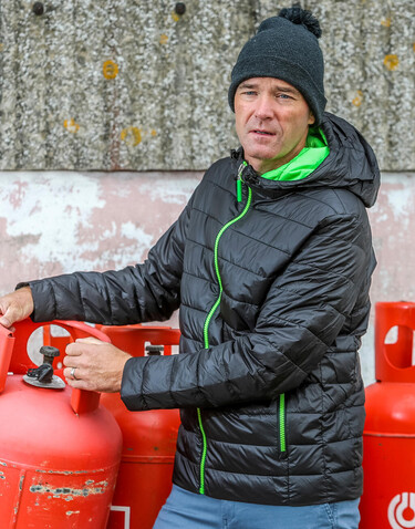 Result Snow Bird Hooded Jacket, Ocean Blue/Lime Punch, M bedrucken, Art.-Nr. 891333584