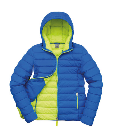 Result Ladies` Snow Bird Hooded Jacket, Ocean Blue/Lime Punch, XL (16) bedrucken, Art.-Nr. 894333586