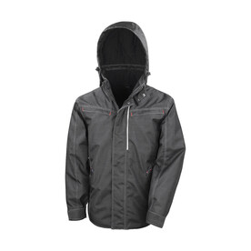Result Denim Texture Rugged Jacket, Black, XS bedrucken, Art.-Nr. 898331012