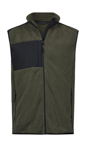 Tee Jays Mountain Fleece Bodywarmer, Deep Green/Black, XS bedrucken, Art.-Nr. 898545512