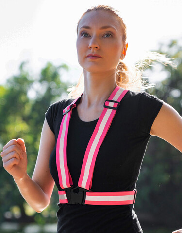 Korntex Reflective Body Belt Prague, Yellow, One Size bedrucken, Art.-Nr. 900136000