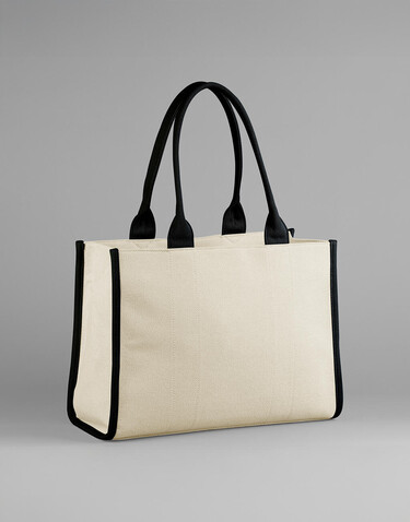 Quadra Puerto Large Tote, Natural/Black, One Size bedrucken, Art.-Nr. 902300560