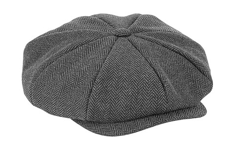 Beechfield Heritage Bakerboy Cap, Charcoal Herringbone, L/XL bedrucken, Art.-Nr. 902691252 Beechfield Heritage Bakerboy Cap, Charcoal Herringbone, L/XL bedrucken, Art.-Nr. 902691252