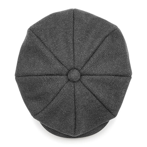 Beechfield Heritage Bakerboy Cap, Charcoal Herringbone, L/XL bedrucken, Art.-Nr. 902691252 Beechfield Heritage Bakerboy Cap, Charcoal Herringbone, L/XL bedrucken, Art.-Nr. 902691252