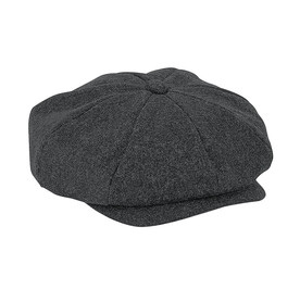 Beechfield Melton Wool Baker Boy, Charcoal Marl, S/M bedrucken, Art.-Nr. 903691341