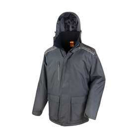 Result Work-Guard Vostex Long Coat, Black, S bedrucken, Art.-Nr. 905331013