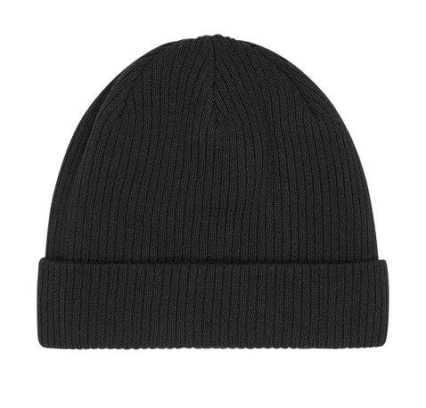 Beechfield Organic Cotton Beanie, Black, One Size bedrucken, Art.-Nr. 905691010