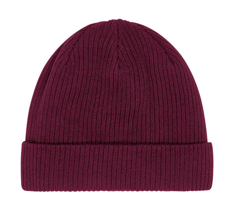 Beechfield Organic Cotton Beanie, Burgundy, One Size bedrucken, Art.-Nr. 905694480