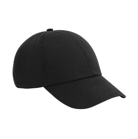 Beechfield Organic Cotton 6 Panel Cap, Black, One Size bedrucken, Art.-Nr. 906691010