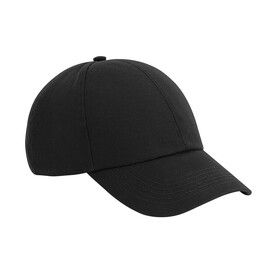 Beechfield Organic Cotton 6 Panel Cap, Black, One Size bedrucken, Art.-Nr. 906691010