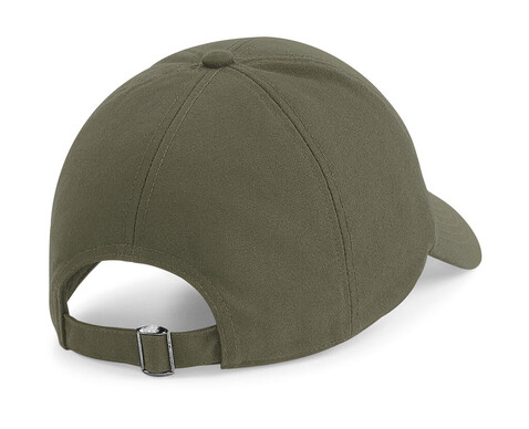 Beechfield Organic Cotton 6 Panel Cap, Black, One Size bedrucken, Art.-Nr. 906691010
