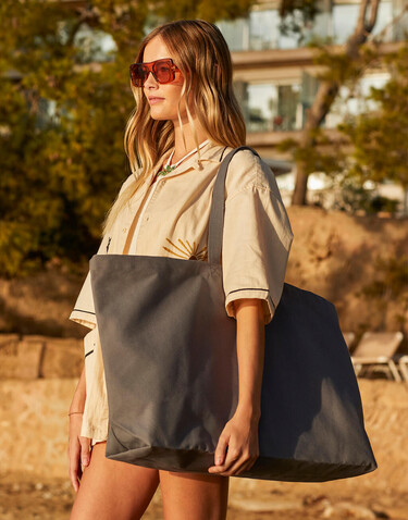 Westford Mill Oversized Canvas Tote Bag, Olive Green, One Size bedrucken, Art.-Nr. 908285300