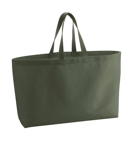 Westford Mill Oversized Canvas Tote Bag, Olive Green, One Size bedrucken, Art.-Nr. 908285300