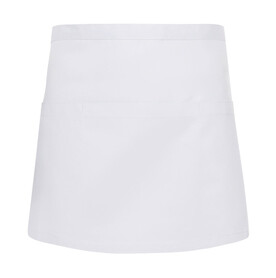 Karlowsky Waist Apron Basic with Pockets, White, One Size bedrucken, Art.-Nr. 911670000