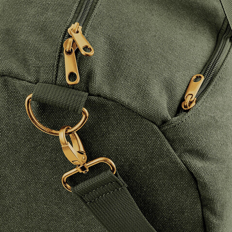 Bag Base Vintage Canvas Barrel Bag, Vintage Military Green, One Size bedrucken, Art.-Nr. 912295160