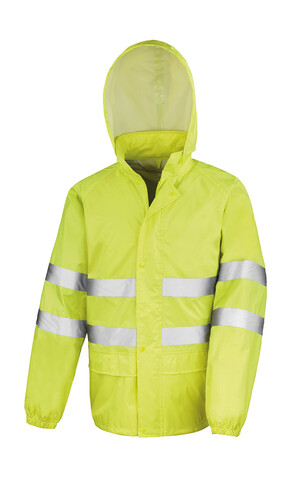 Result Hi-Vis Waterproof Suit, Fluorescent Yellow, XS bedrucken, Art.-Nr. 912336051
