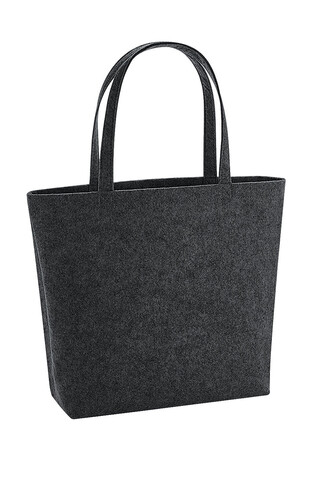 Bag Base Felt Shopper, Charcoal Melange, One Size bedrucken, Art.-Nr. 913291050 Bag Base Felt Shopper, Charcoal Melange, One Size bedrucken, Art.-Nr. 913291050