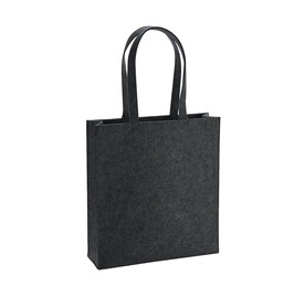 Bag Base Felt Tote Bag, Charcoal Melange, One Size bedrucken, Art.-Nr. 914291050