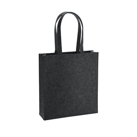 Bag Base Felt Tote Bag, Charcoal Melange, One Size bedrucken, Art.-Nr. 914291050
