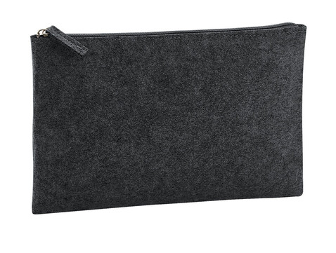Bag Base Felt Accessory Pouch, Charcoal Melange, One Size bedrucken, Art.-Nr. 916291050