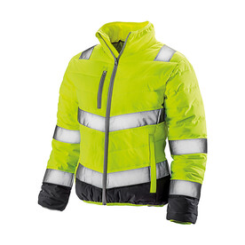 Result Women`s Soft Padded Safety Jacket, Fluo Yellow/Grey, XS bedrucken, Art.-Nr. 916336752 Result Women`s Soft Padded Safety Jacket, Fluo Yellow/Grey, XS bedrucken, Art.-Nr. 916336752