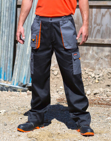 Result LITE Trouser, Black/Grey/Orange, 4XL bedrucken, Art.-Nr. 918331978