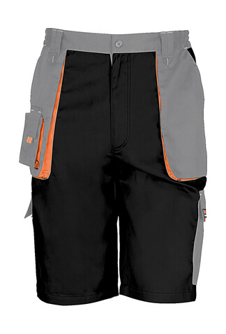 Result LITE Short, Black/Grey/Orange, 3XL bedrucken, Art.-Nr. 919331977