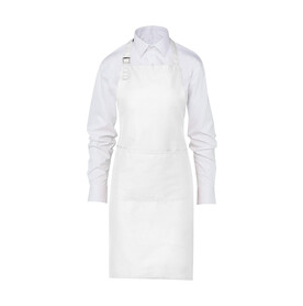SG ACCESSORIES - BISTRO LISBON 100% Cotton Bib Apron, White, One Size bedrucken, Art.-Nr. 920590020