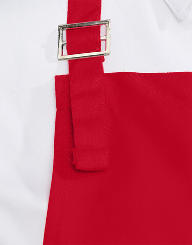 SG ACCESSORIES - BISTRO LISBON 100% Cotton Bib Apron, White, One Size bedrucken, Art.-Nr. 920590020